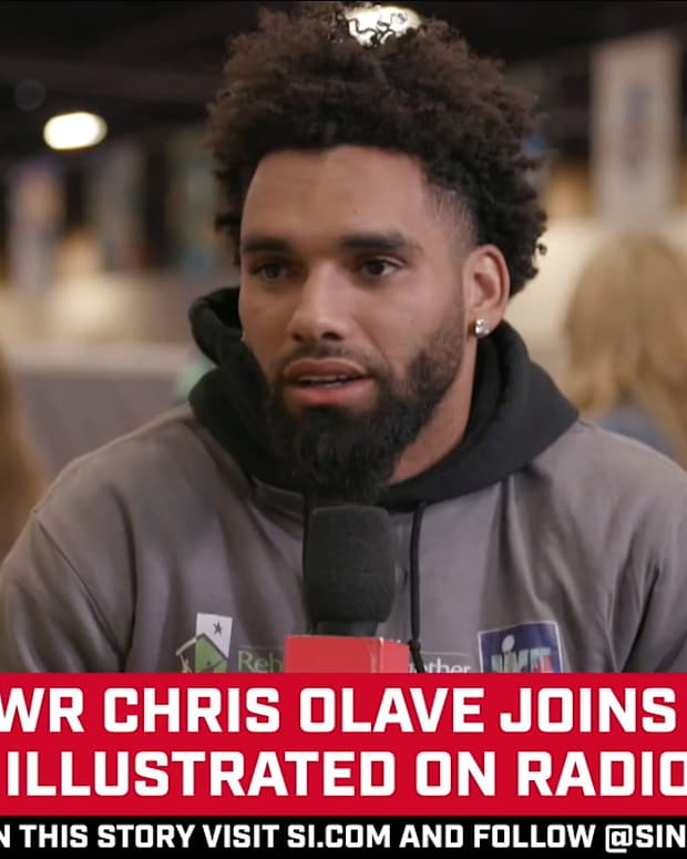 Saints Wide Receiever Chris Olave with SI on Radio Row